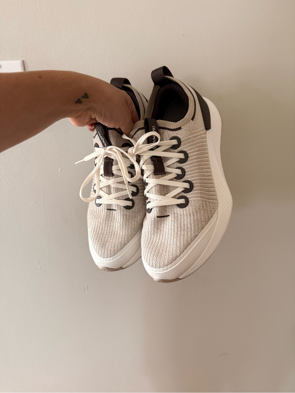 allbirds Women's Athletic Sneakers in Cream and Brown